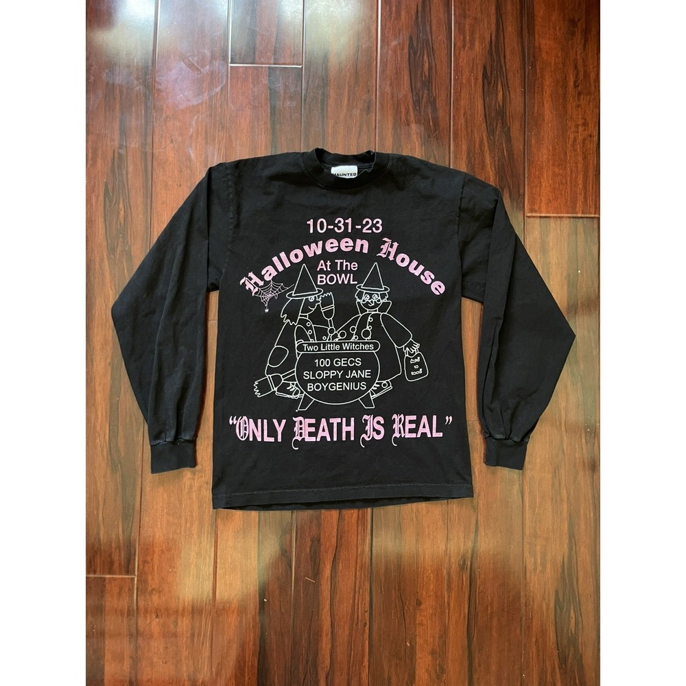 Online Ceramics Haunted Wagon 100 Gecs Boy Genius Long Sleeve Shirt Size Small